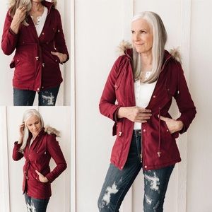 NWT Fur Hooded winter coat